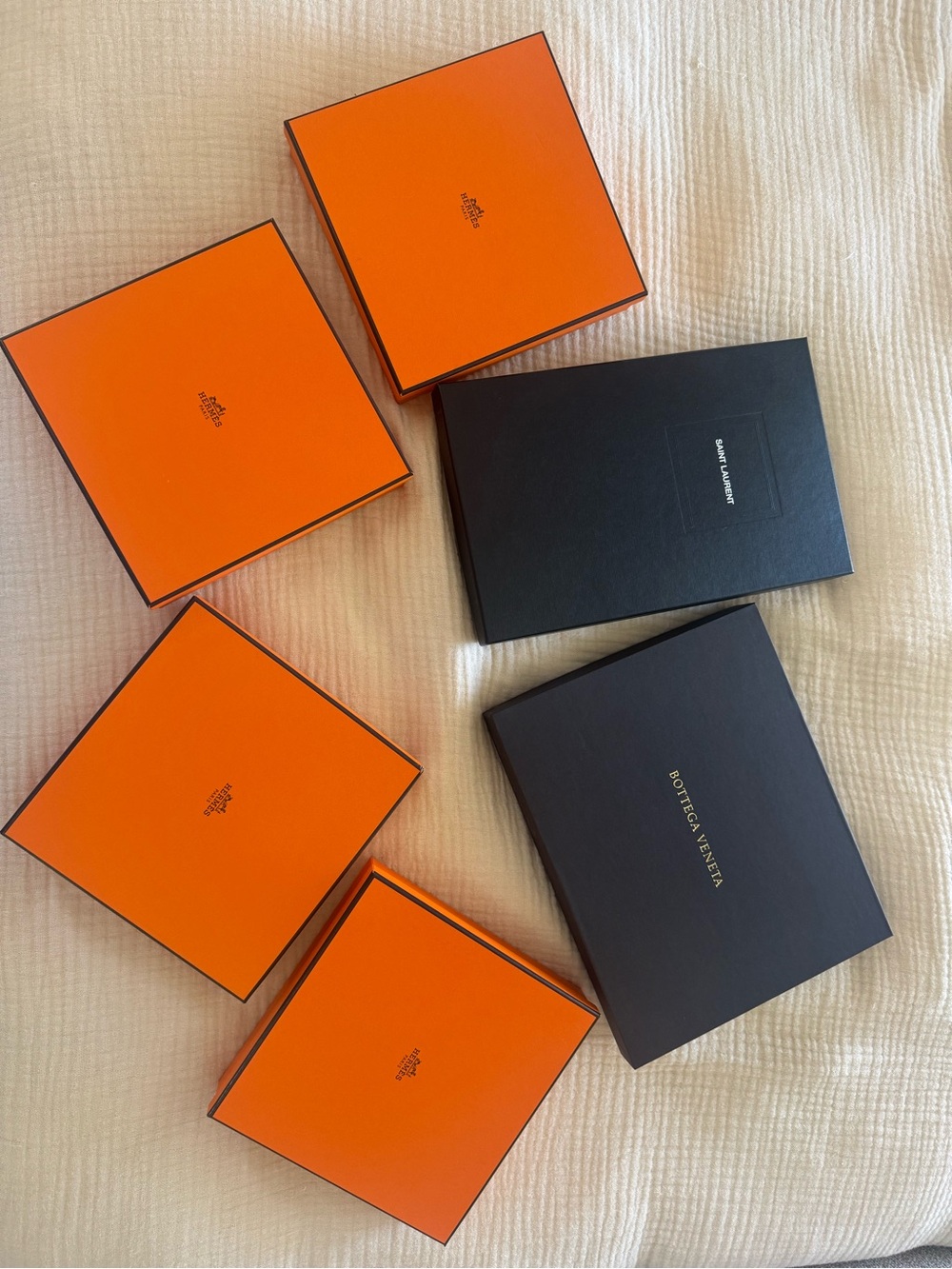 Luxury Designer Gift Box - Hermes Saint Laurent & Bottega Veneta ($10 ea.)